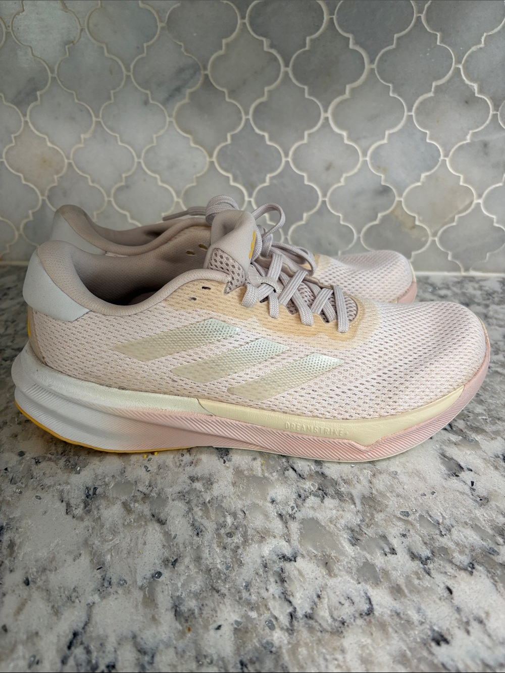 NEW Adidas Women's Supernova Stride Laceup Low Top Athletic Sneakers Putty Mauve